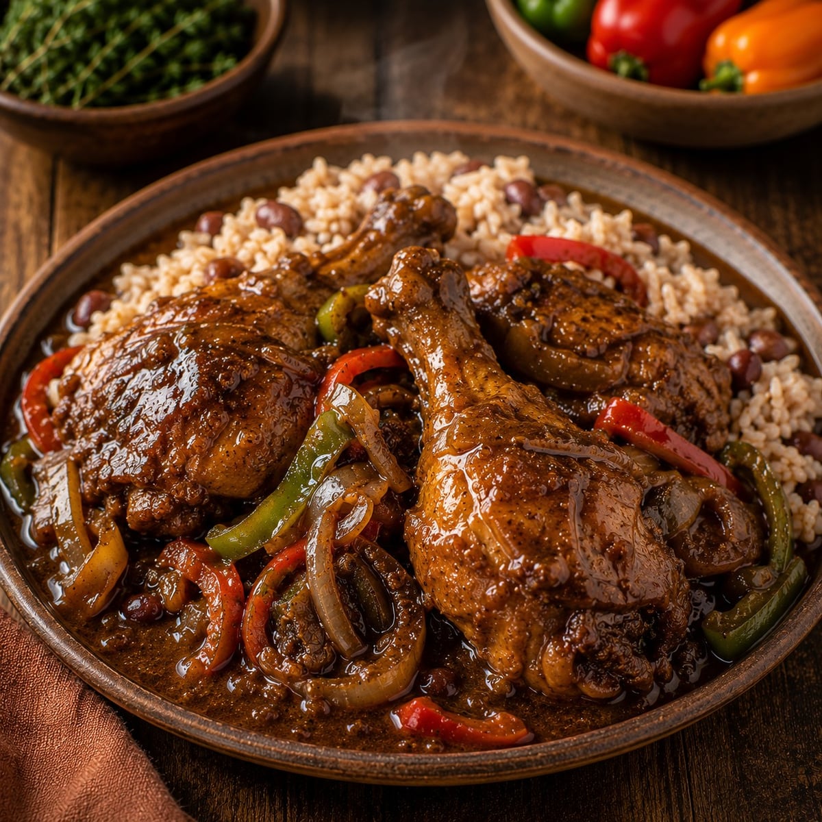 Jamaican brown stew chicken